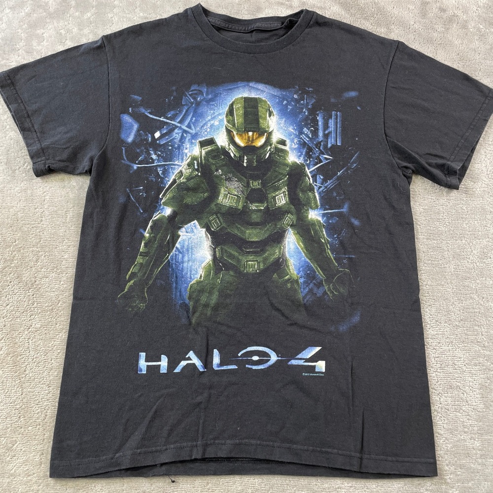 Halo‎ 4 Master Chief Graphic T Shirt Microsoft 2012 Mens Black Video Game